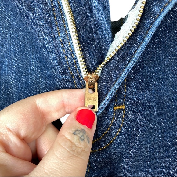 Vans 90’s Customade For You Dark Wash Skinny Straight Leg Skateboarding Jeans - Picture 4 of 14